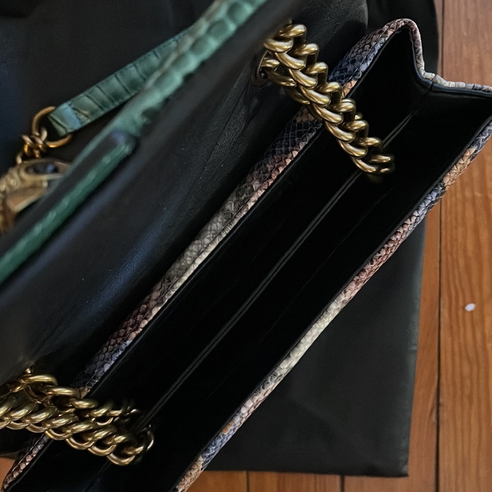 KURT GEIGER Kensington X Reptile Embossed Leather Bag - Picture 5 of 11